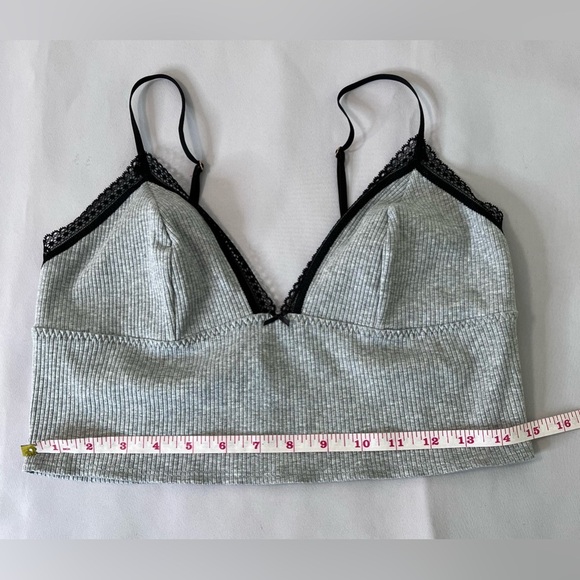 Victoria's Secret Cropped Tank Top Sz XL Gray - Picture 3 of 7
